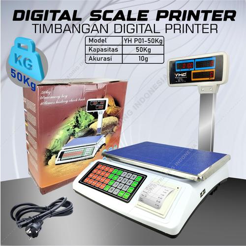[EZM.4700643] Timbangan Digital Printer / Price Computing Scale + Printer 50kg