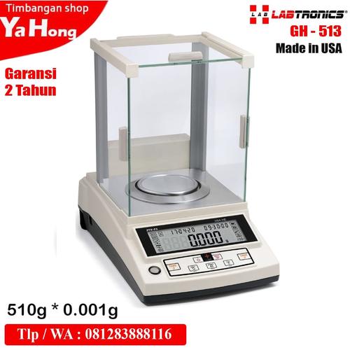 [EZM.4700647] Timbangan Digital Labtronics Analitik Lab GH-513 510g 0.001 1mg