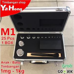 [EZM.4700656] Batu Timbangan Kalibrasi M1 Anak Timbangan 1mg sampai 1kg 1Box 25 Pcs