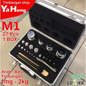 [EZM.4700659] Batu Timbangan Kalibrasi M1 Anak Timbangan 1mg sampai 2kg 1Box 27 Pcs