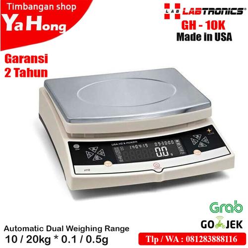 [EZM.4700662] Timbangan Electronic Balance Labtronics Analitik Lab GH-10K 10kg 20kg