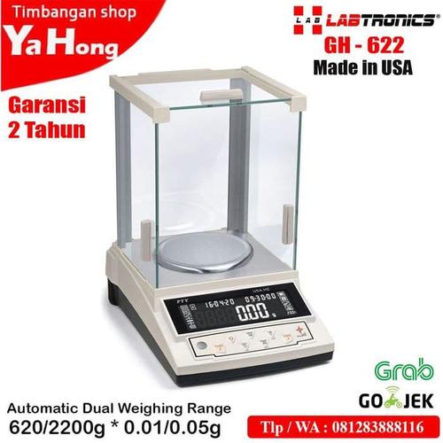 [EZM.4700666] Timbangan Electronic Balance Labtronics Analitik Lab GH-622 620g 2200g