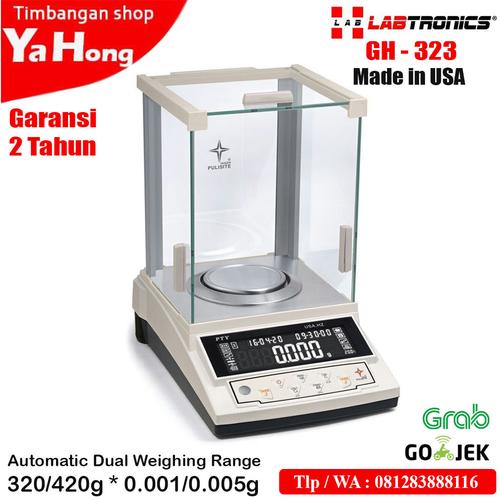 [EZM.4700669] Timbangan Electronic Balance Labtronics Analitik Lab GH-323 320g 420g