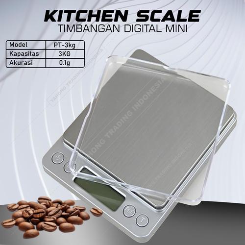 [EZM.4700686] Timbangan Coffee Digital / Timbangan Dapur Kue Kopi 3kg 0.1g