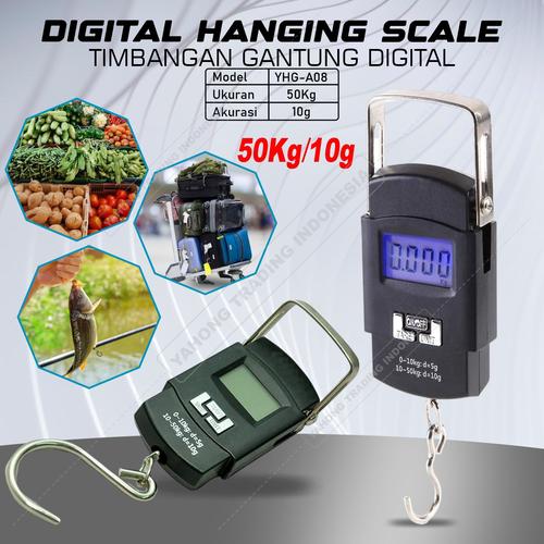 [EZM.4700689] Timbangan Gantung Digital Portable YHG WH-A08 50kg