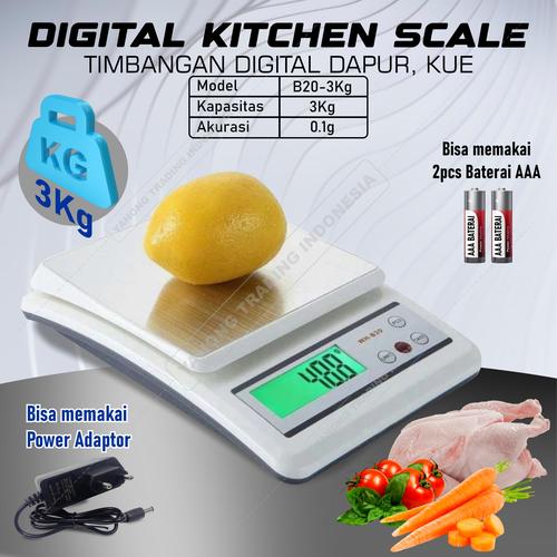 [EZM.4700690] Timbangan Dapur Digital Portable / Timbangan Kue Kopi 3kg 0.1g