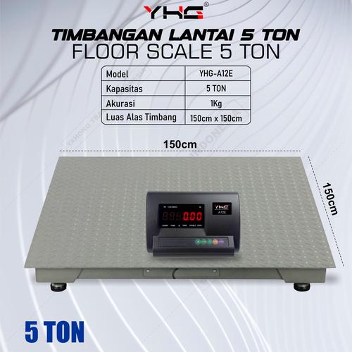 [EZM.4700692] Timbangan Lantai Digital 5TON YHG A12E 5 TON 150cm x 150cm