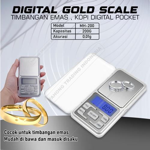 [EZM.4700728] TIMBANGAN EMAS kopi DIGITAL POCKET SCALE 200gr/0.01gr