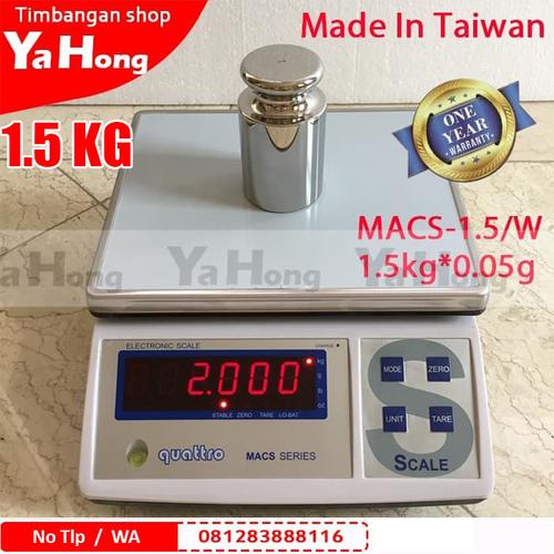 [EZM.4700744] Timbangan Digital Quattro MACS-W series 1.5kg*0.05g made in taiwan