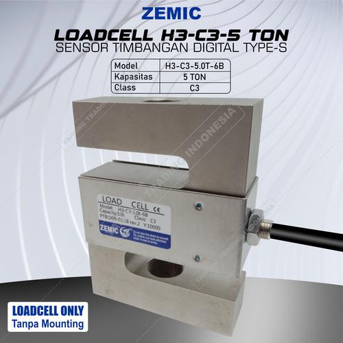[EZM.4700752] Load Cell Timbangan Digital 5TON Loadcell S Type Zemic H3 5 TON