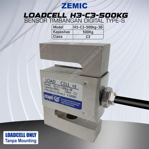 [EZM.4700755] Load Cell Zemic / Sensor Timbangan Bentuk S 500 kg H3