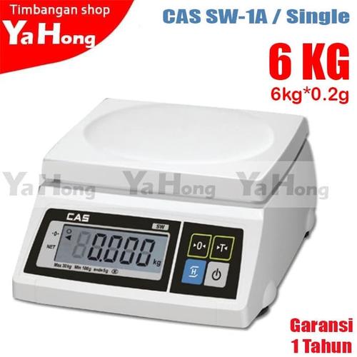 [EZM.4700765] Timbangan Dapur Digital CAS SW-1A Single Display 6kg 0.2g