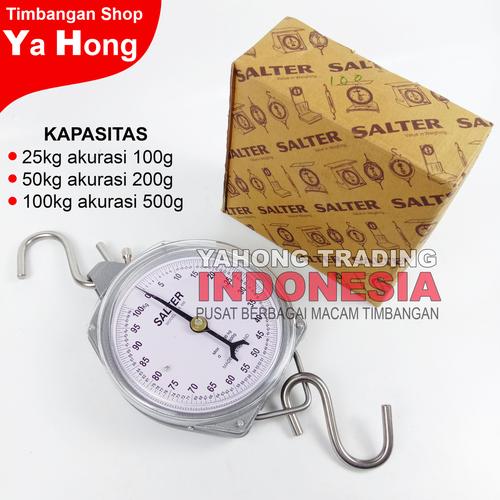 [EZM.4700774] Timbangan Gantung Jarum Manual Buah Paket Ikan SALTER 25kg 50kg 100kg