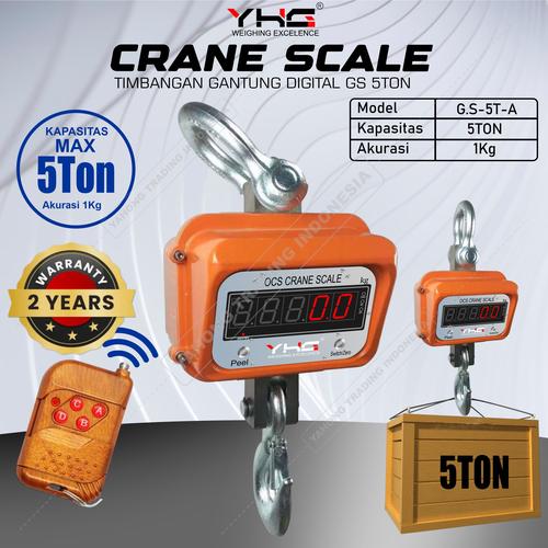 [EZM.4700776] Timbangan Barang Pabrik 5ton Timbangan Gantung Digital YHG 5 TON