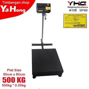 [EZM.4700783] Timbangan Duduk Digital YHG Scale A12E 500kg (50cm x 60cm)