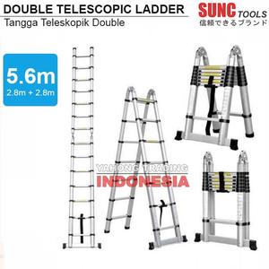 [EZM.4700815] Tangga Lipat Aluminium Teleskopik Double Telescopic Ladder 5.6m