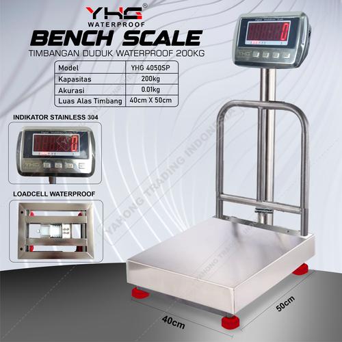 [EZM.4700820] Timbangan Digital 200kg 0.01kg Bench Scale YHG Waterproof Anti Air