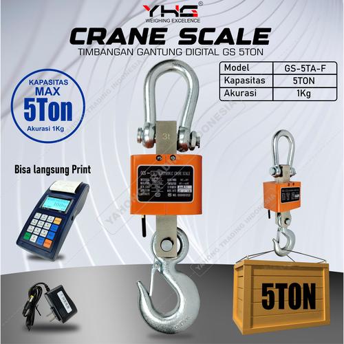 [EZM.4700825] Timbangan Gantung Digital Crane Scale + Printer 5ton