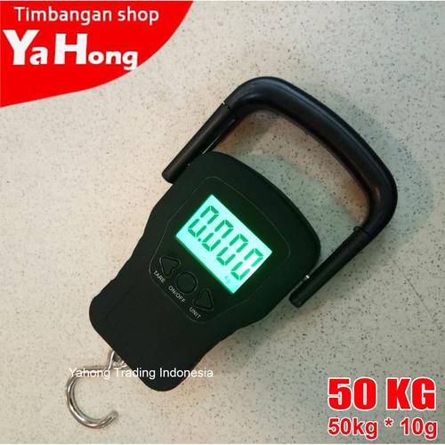 [EZM.4700847] Timbangan Gantung Digital + Meteran Timbangan Koper Ikan 50kg 10g