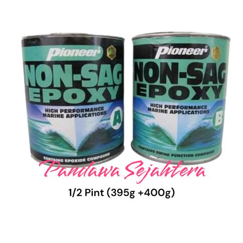 [EZM.4800008] Lem Pioneer Non Sag Epoxy 1/2 Pint 2 Komponen (395g + 400g ) 1 Set Lem Philipine