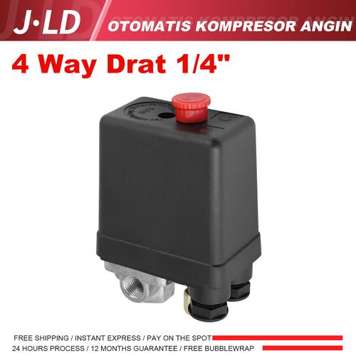 [EZM.4900001] JLD Otomatis Kompresor Angin 4 Lubang 1/4" Automatic Pressure Switch Compressor