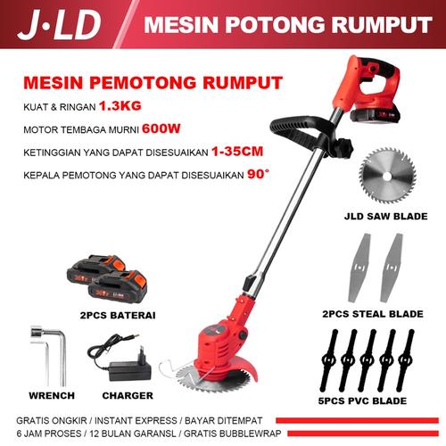 [EZM.4900105] JLD Mesin potong rumput Mesin pemotong rumput 2baterai36V Mesin rumput