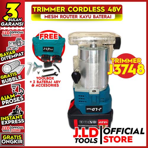 [EZM.4900133] Mesin Trimmer Cordless 48volt - Mesin Router Kayu - Mesin Profil JLD