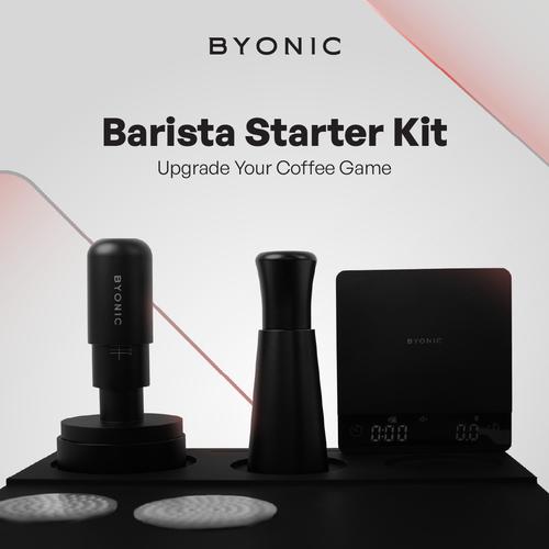 [EZO.9500003] Byonic Barista Starter Kit - Perlengkapan Barista untuk Espresso Tamper Coffee, Puck Screen, WDT Tool, Timbangan Kopi