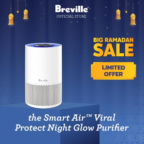 [EZO.9500009] Breville the Smart Air Viral Protect Night Glow Purifier - Penyaring Pembersih Penjernih Udara Hemat Energi Kontrol Wifi Aromaterapi Lampu Tidur