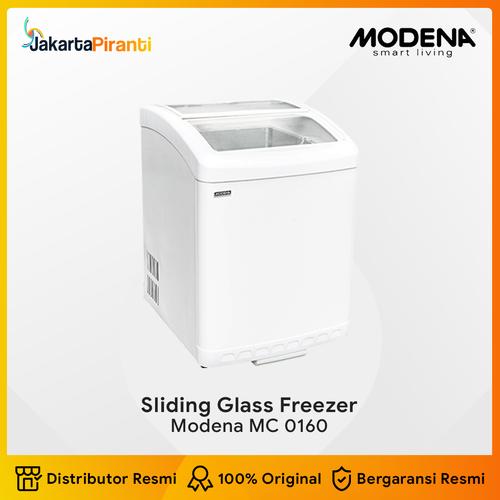 [EZM.5100029] Sliding Glass Freezer MODENA Chest Freezer - MC 0160 W (Kapasitas 156 Liter)