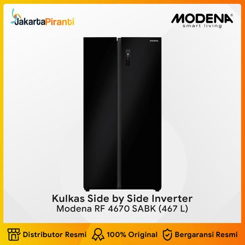 [EZM.5100072] Kulkas 2 Pintu Side by Side MODENA Refrigerator - RF 4670 SABK
