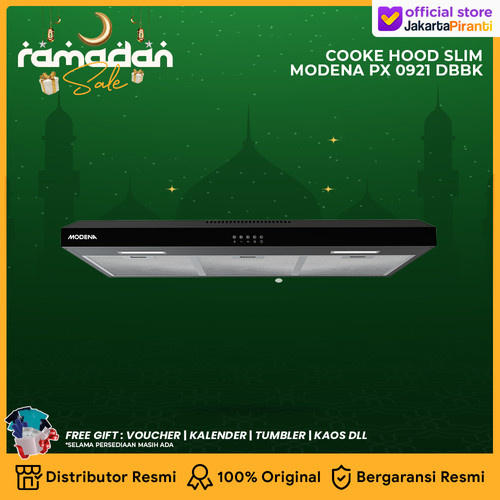 [EZM.5100086] Modena Penghisap Asap Dapur Cooker Hood Slim PX 0921 DBBK 90cm