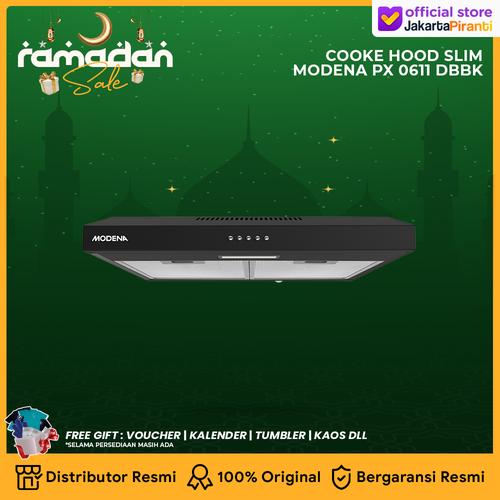 [EZM.5100088] Modena Penghisap Asap Dapur Cooker Hood Slim PX 0611 DBBK 60cm