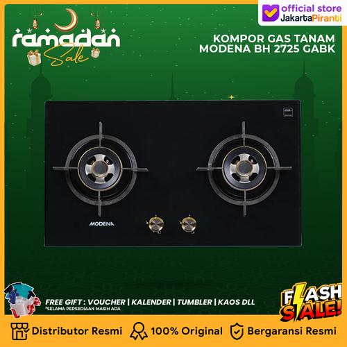 [EZM.5100142] Kompor Gas Tanam 2 Tungku Built-in Gas Hob 70 cm Modena BH 2725 GABK
