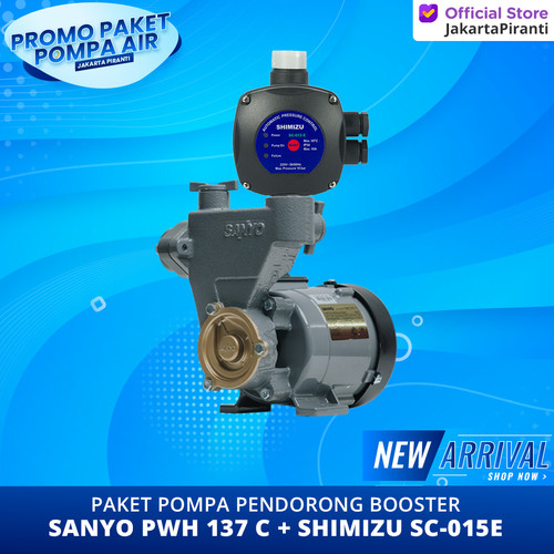 [EZM.5100210] Paket Pompa Pendorong Shower / Booster 125 Watt Sanyo PWH 137 C