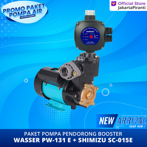 [EZM.5100220] Paket Pompa Pendorong Shower / Booster Pump 125 Watt Wasser PW-131 E