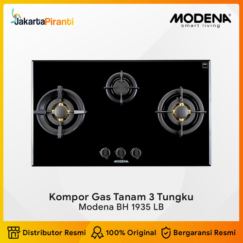 [EZM.5100247] Kompor Gas Tanam Built-in Gas Hob 90 cm 3 Tungku Modena BH 1935 LB