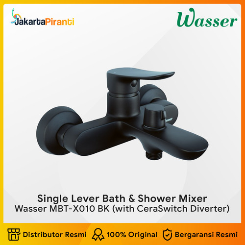 [EZM.5100261] Wasser Shower Mixer MBT-X010 Black / Keran Shower Air Panas Dingin