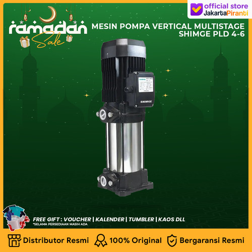 [EZM.5100331] Mesin Pompa Air Shimge Vertical Multistage 1PHASE 2HP - PLD 4-6