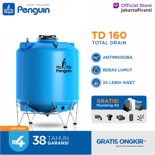 [EZM.5100383] Toren Air Penguin TD160 Tangki Air Plastik 1550 L Tandon Air TD 160