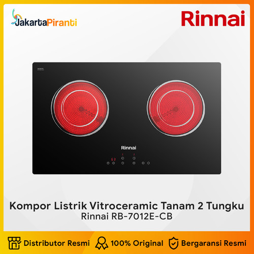 [EZM.5100428] Kompor Tanam Listrik Vitroceramic Hob Rinnai RB-7012E-CB