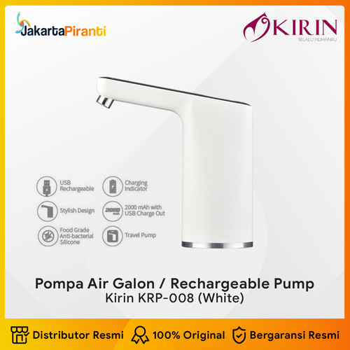 [EZM.5100510] Kirin Rechargeable Pump KRP-008 Pompa Air Minum - Putih