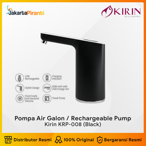 [EZM.5100511] Kirin Rechargeable Pump KRP-008 Pompa Air Minum - Hitam