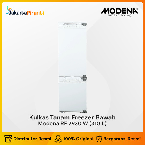 [EZM.5100526] Kulkas Tanam Modena Built In Refrigerator Bottom Freezer - RF 2930 W