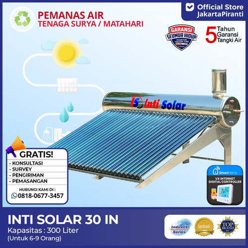 [EZM.5100562] Pemanas Air Matahari IntiSolar 300 liter INTI SOLAR WATER HEATER IN30
