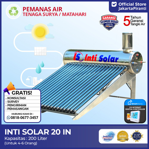 [EZM.5100566] Pemanas Air Surya IntiSolar 200liter INTI SOLAR WATER HEATER IN20