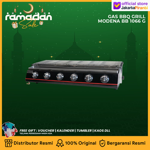 [EZM.5100592] BBQ 6 Burner Gas Modena BB 1066 G / Alat Pemanggang Modena BB1066G