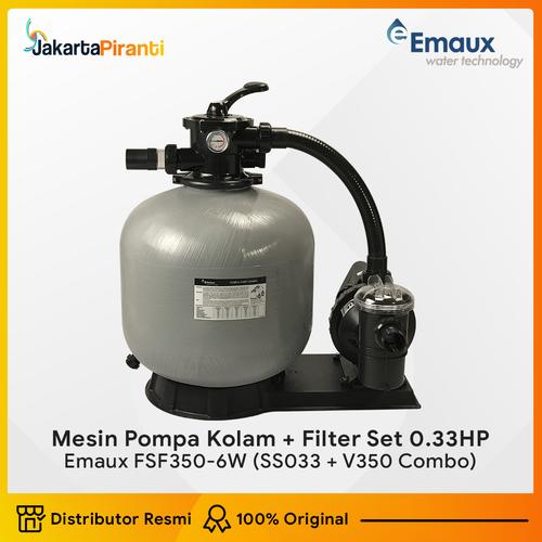 [EZM.5100709] Pompa Kolam Renang dan Sand Filter Emaux FSF350-6W SS033 + V350 Combo