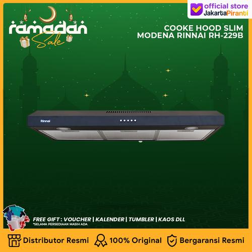 [EZM.5100740] Cooker Hood Rinnai RH-229B Slim Hood Penghisap Asap Kompor