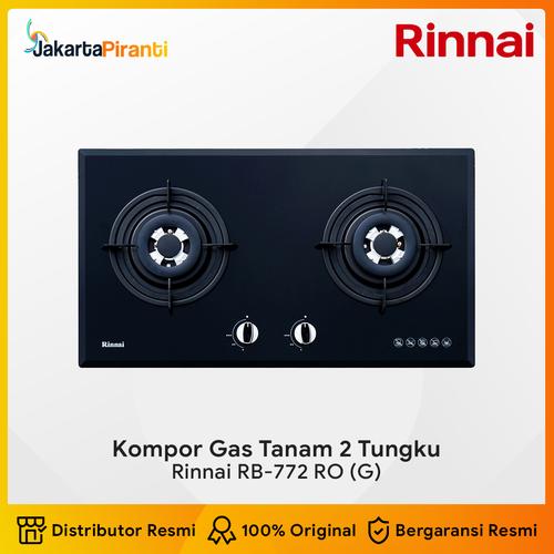 [EZM.5100744] Built-in Gas Hob Kompor Gas Tanam 2 Tungku Rinnai RB-772 RO (G)